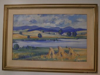 Obraz Krajina s rybníkem, velký formát - 5