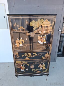 Ručně malovaná čínská masivní komoda - 5