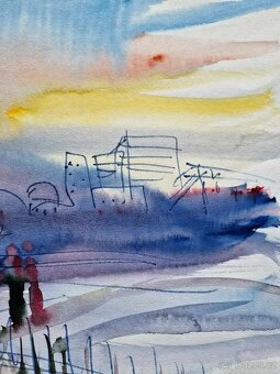 MOSHE LEIDER - (Akvarel) 4 , Impresionizmus - 5