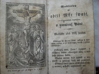 starý Nebe klíč, staré tisky, modlidby, ruční papír r.1838 - 5