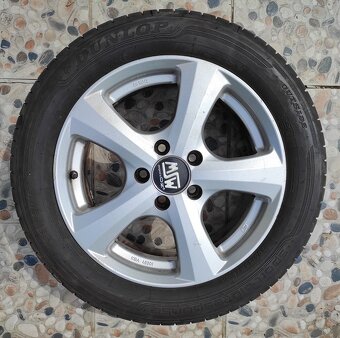Sada kola alu disky R16 5x112 + letní pneu Dunlop 205/55/R16 - 5