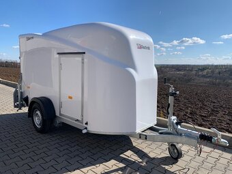 Aerodynamický přívěs DEBON Cargo 1300, BÍLÝ, boční dveře - 5
