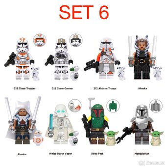 Rôzne figúrky Star Wars 4 (8ks) typ lego - nové - 5