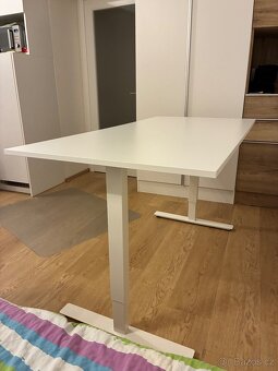 Polohovatelný stůl 160x80cm bílý - 5