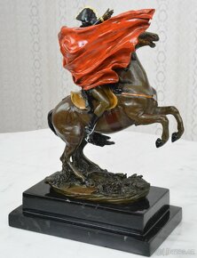Bronzová socha - Napoleon na koni - kolorovaná - 5