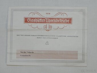 Etue na hodinky Gub Glashütter 1962 záruční list - 5