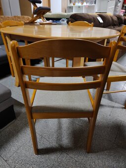 Jídelní set - oválný stůl + 4 židle - 5