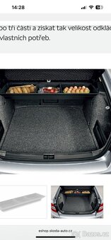 Plastová vana do kufru octavia 3 sedan + šuplík, vše originá - 5