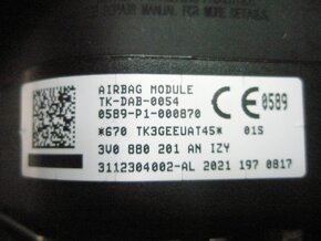 Díly Škoda 21-23 Airbagy Kamiq Scala atd. a další díly - 5