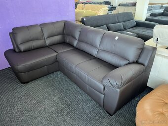 Rohová sedací souprava - kůže – nepoužitá - 5