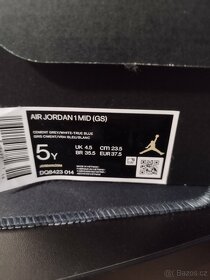 Nike air Jordan 1 mid šedo - modrý - 5