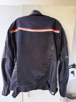 🏍️ Letní moto bunda W-TEC 2Stripe – XXL – černo-béžovo-oran - 5