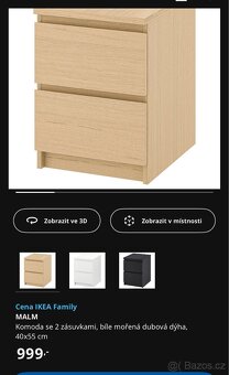 DVA Noční stolky malm IKEA - 5