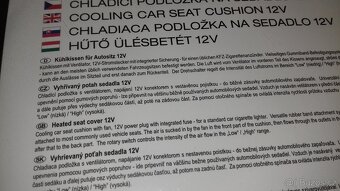 Ventilační chladící potah sedadla 12V AROSO, 2 ks - 5