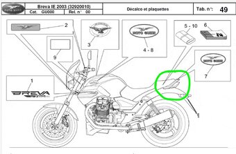 zadní držák MG Breva 750 - 5