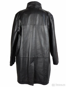 Kožený měkký dámský černý kabát CERO   XL - 5