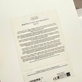 iPad Pro 11" 128bg (2.nd generation) Wi-Fi - 5