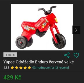 Yupee Odrážedlo Enduro Růžový - 5