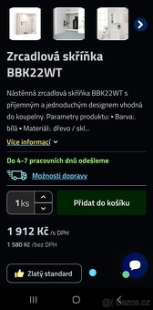 Nová zrcadlová nástěnná skříňka do koupelny - 5