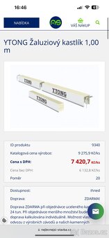 žaluziové kastlíky YTONG - 5