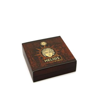 Stříbrná pozlacená mince Božské tváře Slunce - Helios 3 Oz A - 5