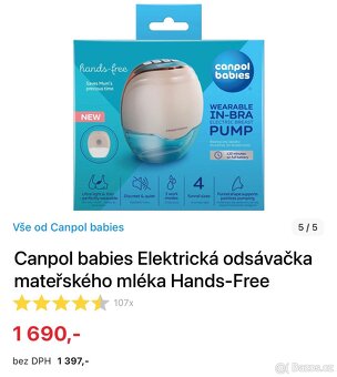 Canpol babies Elektrická odsávačka materského mléka - 5