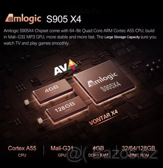Android TV box Vontar X4 4GB/32GB 8K, 1000Mb LAN. - 5