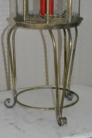 Retro kovová lucerna na stolečku - set - 5