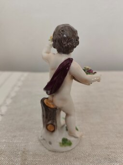 Meissen míšeň chlapec s košíkom porcelánová soška 13 cm - 5
