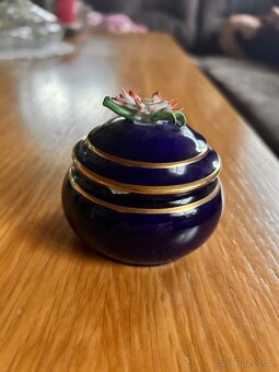 starožitná porcelánová dózička - 5