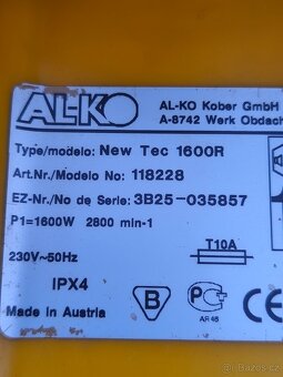 Prodám elektrický Zahradní drtič AL-KO New Tec 1600R - 5