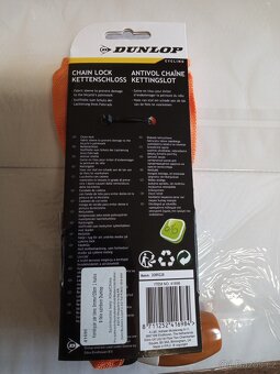 Prodám řetězový zámek DUNLOP délka řetězu 110 cm, - 5