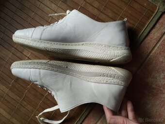 Celokožené bílé vycházkové boty  vel.+++39+++ - 5