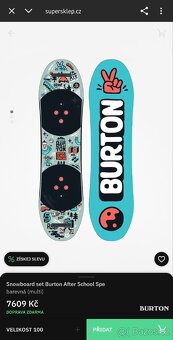 Dětský snowboard 100 cm Burton + boty 29 - 5