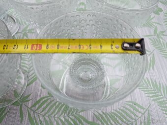 5x skleněná miska Riihimäen Lasi Grapponia. - 5