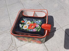 Chodská keramika-černá-kuřácká sada - 5