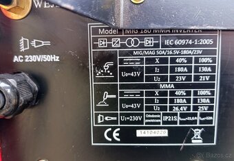 Svářečka CO2, MIG / MMA, Magnum profi MIG 180. - 5