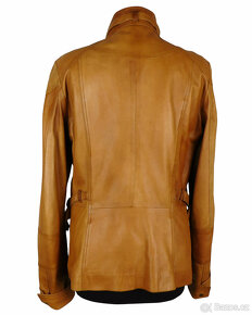 Kožená dámská koňaková bunda DENVER vel. L - 5