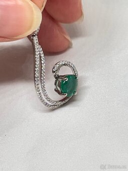 Luxusní nový přívěsek z bílého zlata 750/1000 - 5