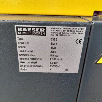 Šroubový kompresor Kaeser SM9 5,5kw 700l/min kompresor - 5