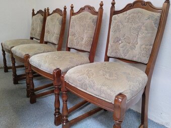 Jídelní rustikální set - stůl, židle - 5
