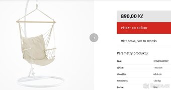 Závěsné křeslo Vinto 2 NEW - bílá - 2 ks - 5