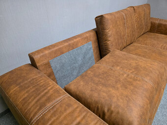 Nová hnědá rohová sedačka GABRIELA - 5