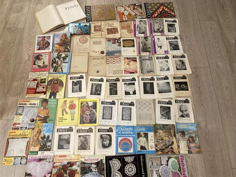 Hromada publikací-háčkování,vyšívání,Burda - 4,2 kg 60-a - 5