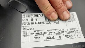 Toyota Higlander 4 IV 2020 - spojler kryt zadni naraznik - 5