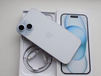  APPLE iPhone 15 256GB Modrý - ZÁRUKA - TOP STAV - 5