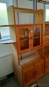 Kredenc vitrína masív borovice - 5