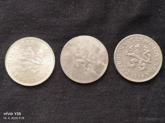 3x 5 kč 1928, 29, 38 Československo - 5
