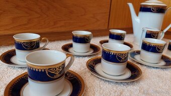 Retro porcelánový čajový/kávový servis kobalt Leander - 5