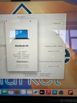 MacBook AIR 13.6" M2/16/1TB 10GPU Bat 82,6% Hezký stav - 5